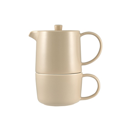 [DI0511] Teekanne mit Teesieb CAFE LIFE (sandy beige)
