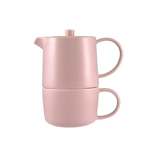 [DI0535] Teekanne mit Teesieb CAFE LIFE (puderrosa)