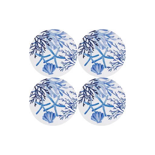 [GI0416] 4er-Set Korkuntersetzer BLUE CORAL (320mm)
