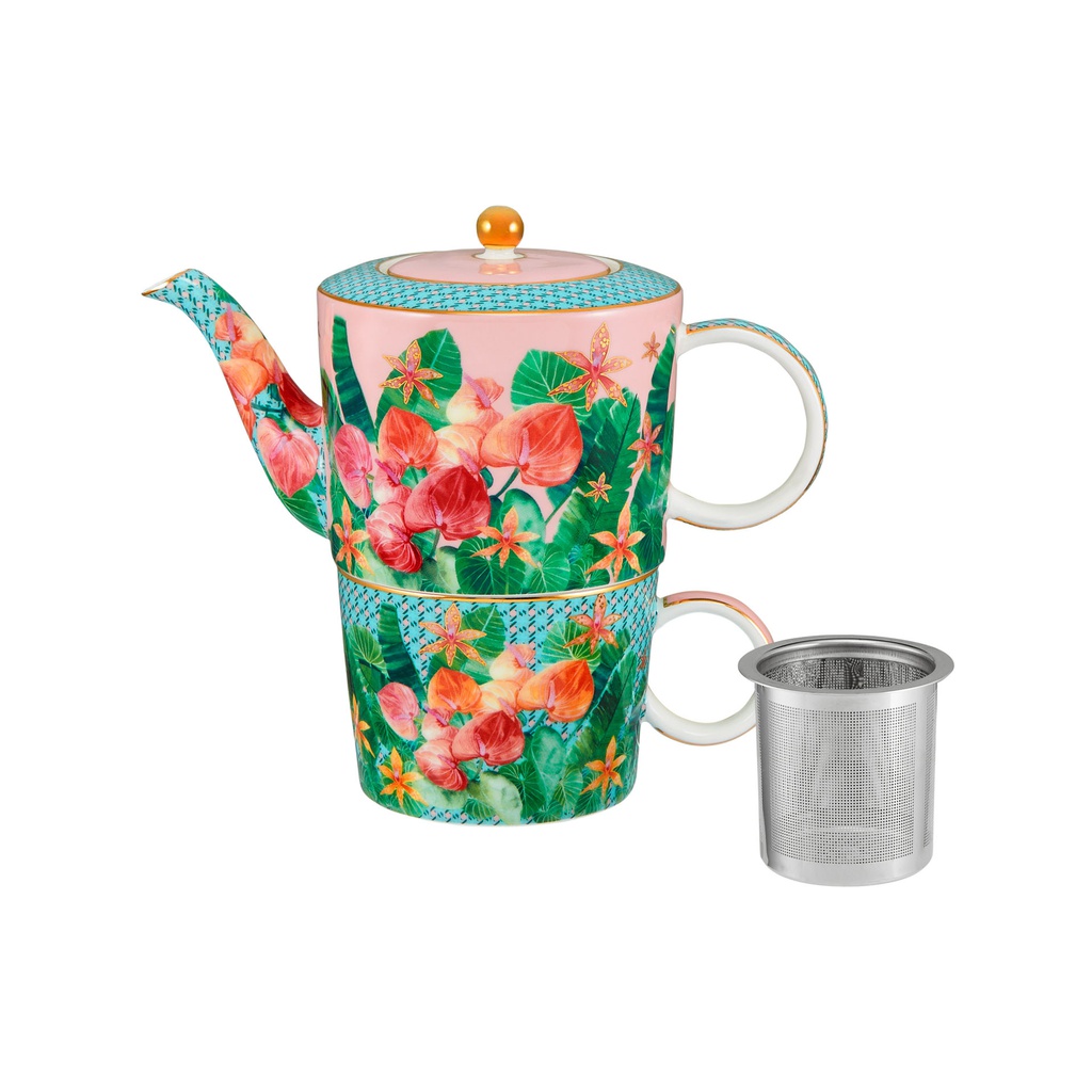 Teekanne mit TeesiebTEAS & C's TROPICANA TEA FOR ONE