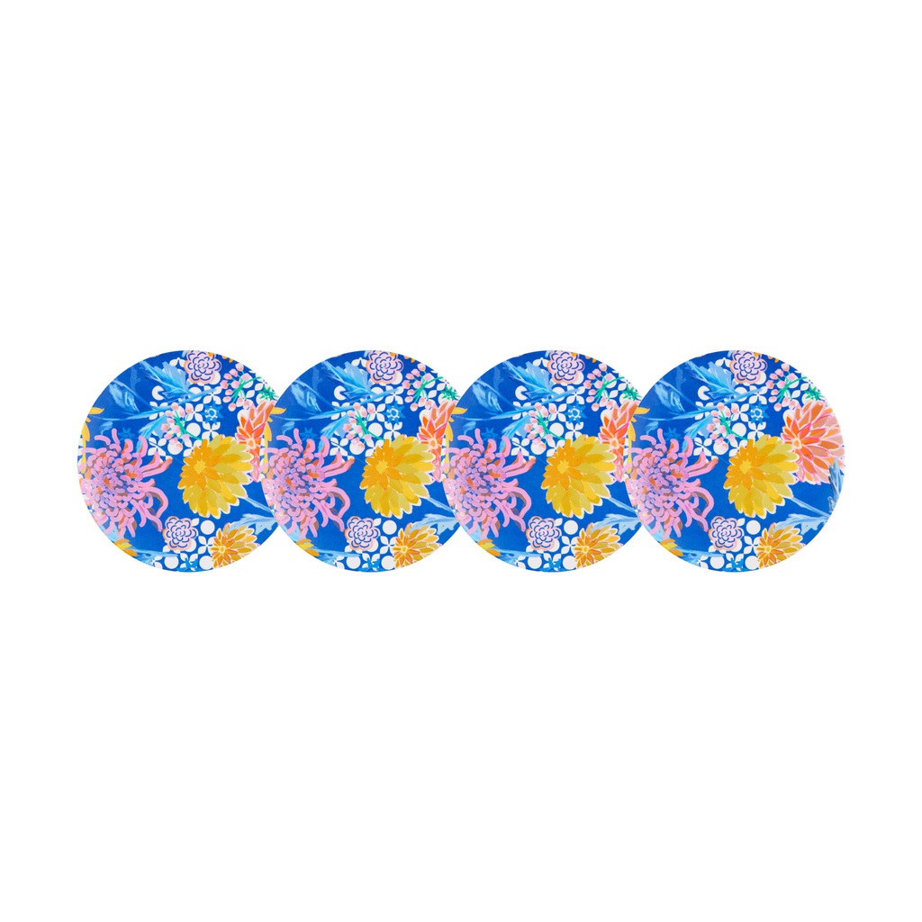 4er-Set Melaminteller SUNBURST