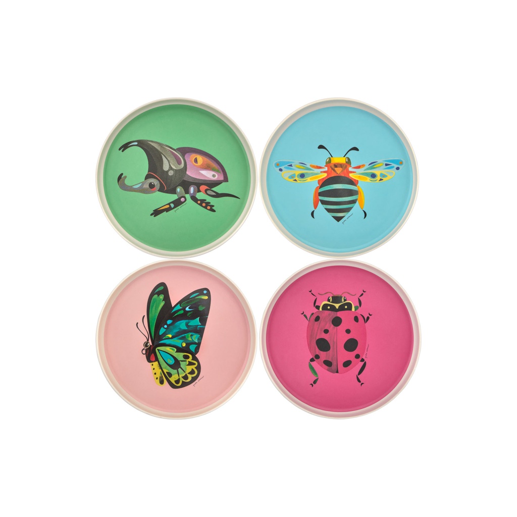 4er-Set Melaminteller PETE CROMER GARDEN PARTY