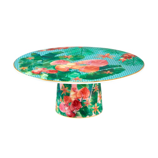 [HV0557] Tortenständer mit Fuss TEAS & C's TROPICANA (hellgrün, 20 cm)