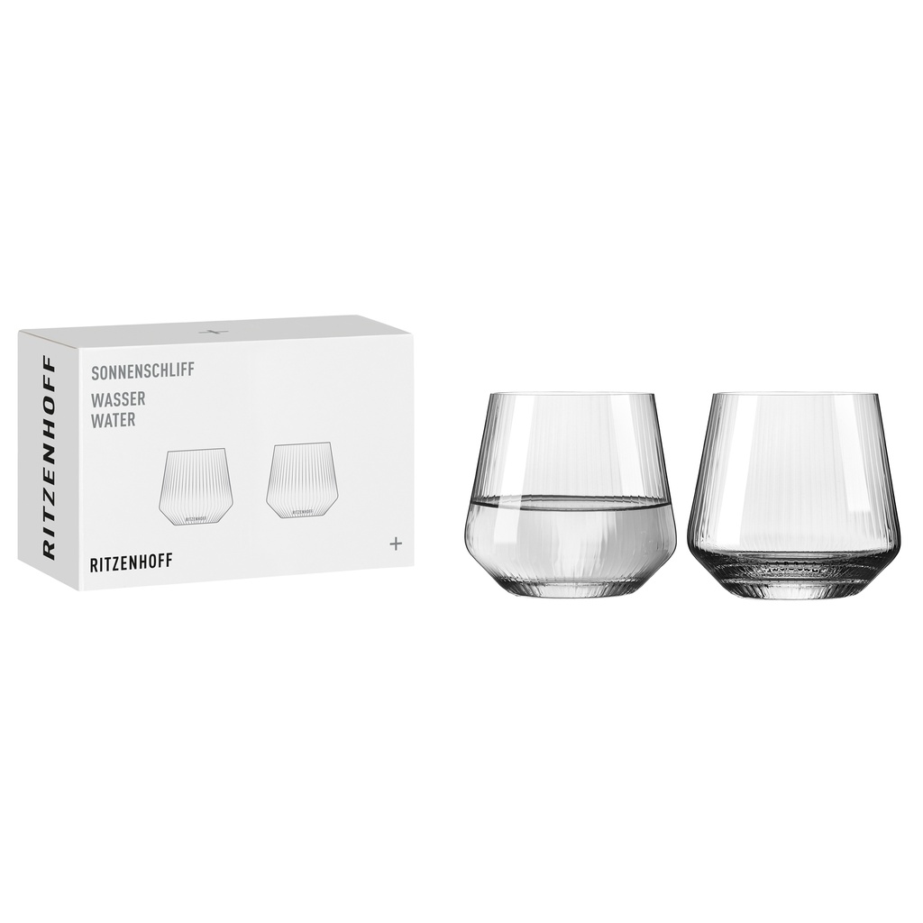 2er-Set Wasserglas SONNENSCHLIFF
