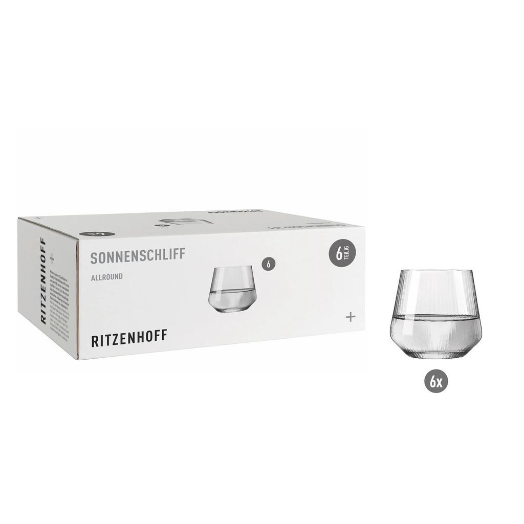 6er-Set Allroundglas SONNENSCHLIFF H24