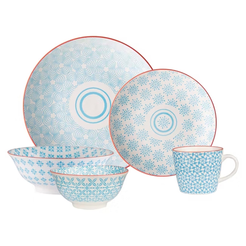 Paket Haynan Geschirr - 5er Set blau