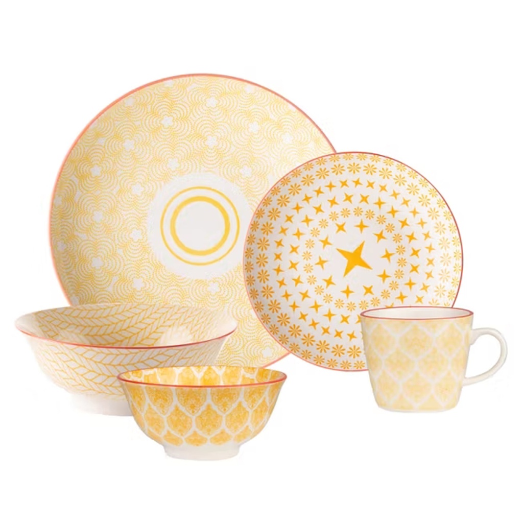 Paket Haynan Geschirr - 5er Set gelb