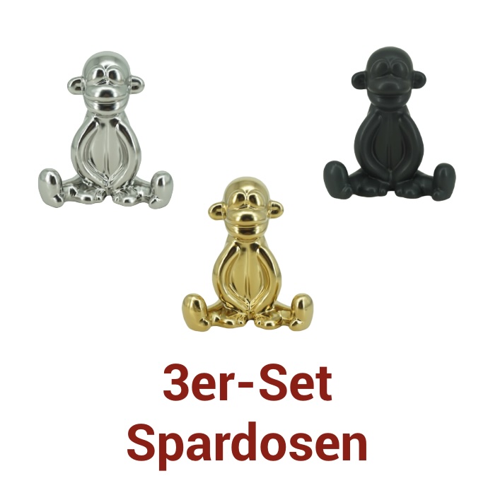 3er-Set Spardose AFFE