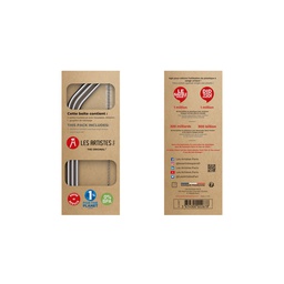 [A-2267] 3er-Set Stahlstrohhalme für Isoliertrinkflasche