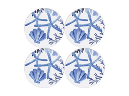 4er-Set Korkuntersetzer BLUE CORAL
