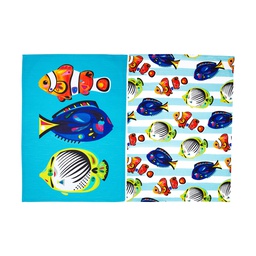 [ND0089] 2er-Set Baumwollgeschirrtuch OZZIE OCEAN