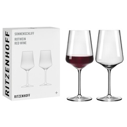 [8000002] 2er-Set Rotweinglas SONNENSCHLIFF