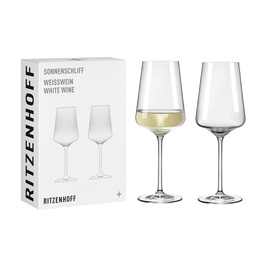 [8000003] 2er-Set Weissweinglas SONNENSCHLIFF
