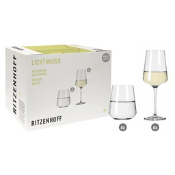 [6111001] 12er-Set Weisswein-/ Wasserglas LICHTWEISS JULIE