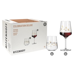 [6111013] 12er-Set Rotwein-/ Wasserglas Celebration Deluxe