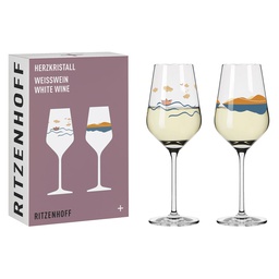[6171001] 2er-Set Weissweinglas HERZKRISTALL H23