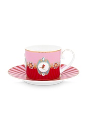 Tasse mit Untertasse LOVE BIRDS MEDALLION